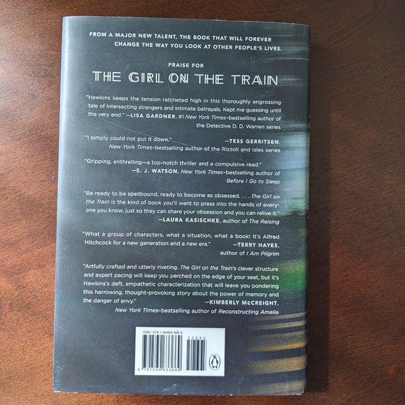 The Girl On The Train by Paula Hawkins Hardcover - Picture 2 of 3